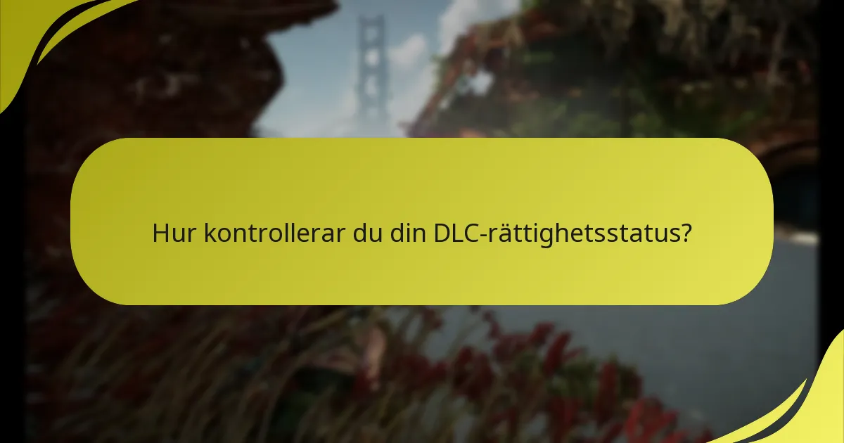 Hur kontrollerar du din DLC-rättighetsstatus?