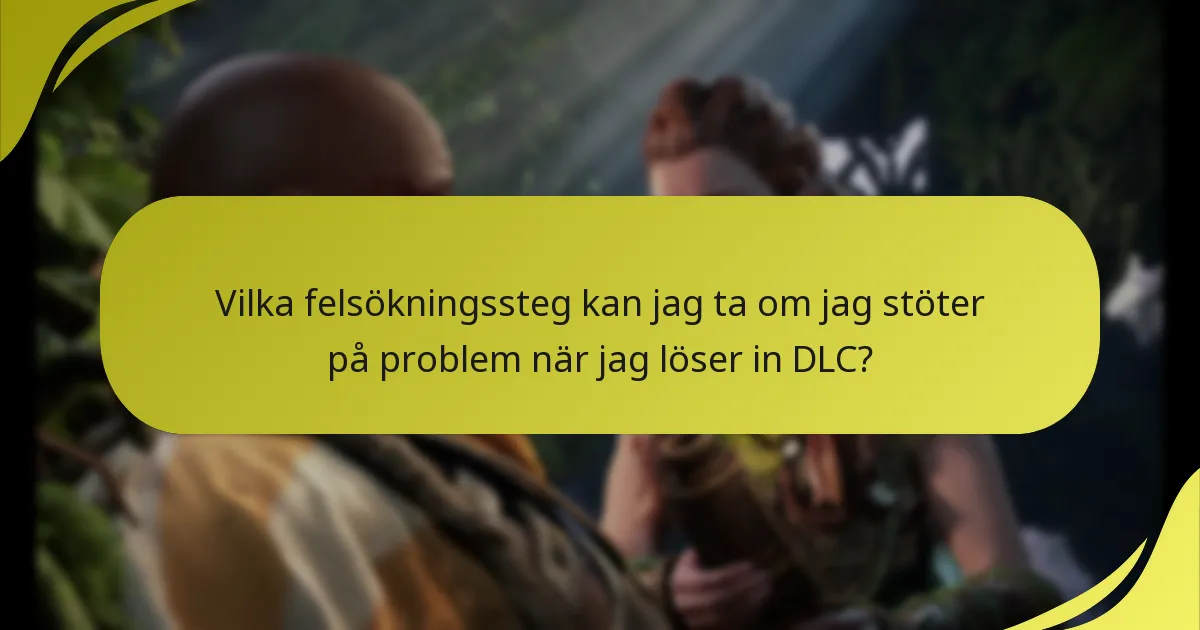 Vilka felsökningssteg kan jag ta om jag stöter på problem när jag löser in DLC?